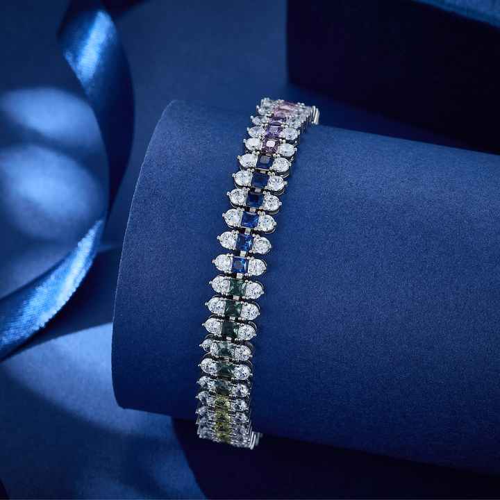 cubic zirconia alloy charm bracelets