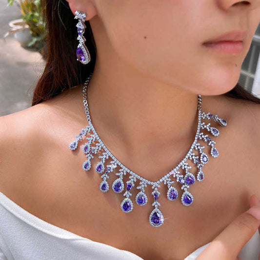 Big Purple Jewelry Set for Women