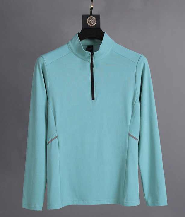 تيشيرت رياضي بأكمام طويلة وسحاب