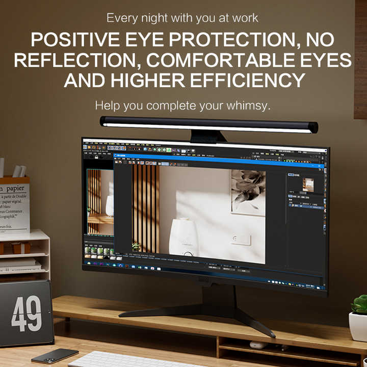 Adjustable screen reading lamp