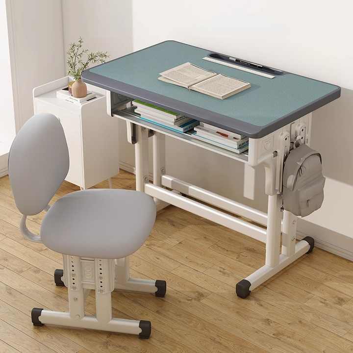 School Furniture Wooden Height Adjustable Table Sponge Chair