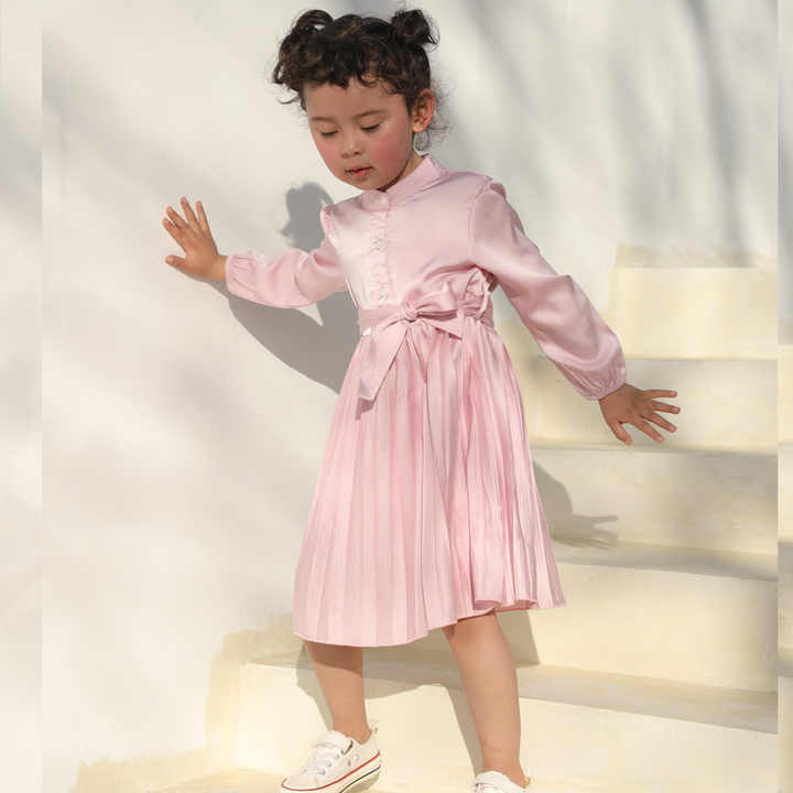 2022 Mommy and Me Outfits Summer Autumn Family Matching Clothes Mommy and Me Clothes Pink Dress Maxi Dress Girls Dresses