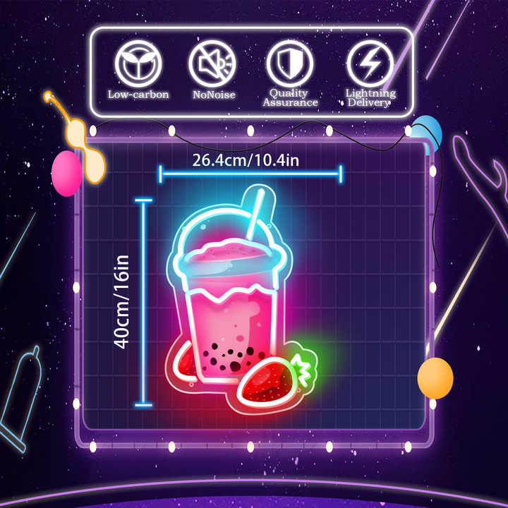 Boba Tea Neon Wall Light