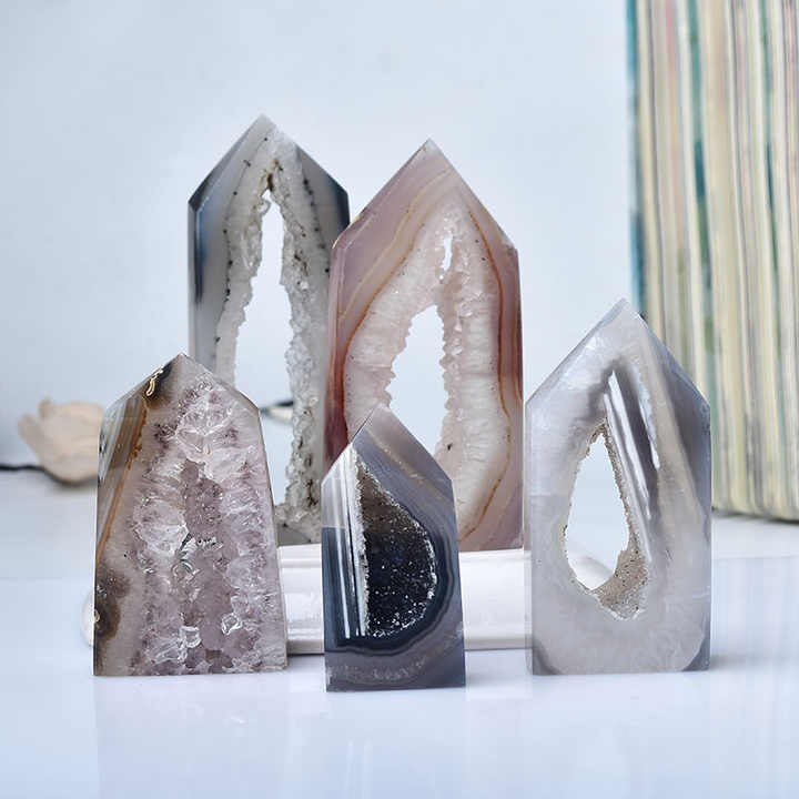 Crafts Laser Printed - Natural Agate Geode Tower