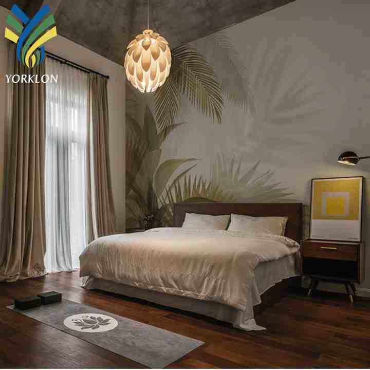 ديكور منزلي ثلاثي الأبعاد حديث بأوراق شجر - 3D Modern Home Decor Tropical Green Leaves Floral