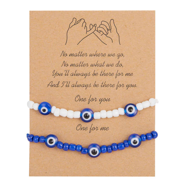 Best Friends Couple Bracelets in Blue