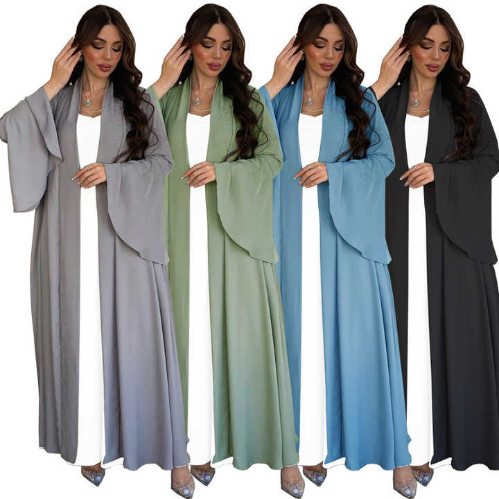 Wide colorful abaya