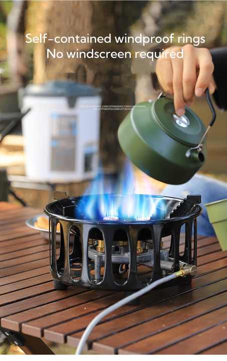 Portable Windproof Camping Stove, Gas Stove for