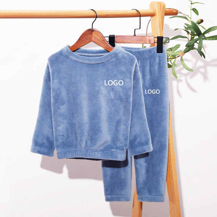 New Fleece Kids Boy Girl Children's Cotton Pajamas Suit