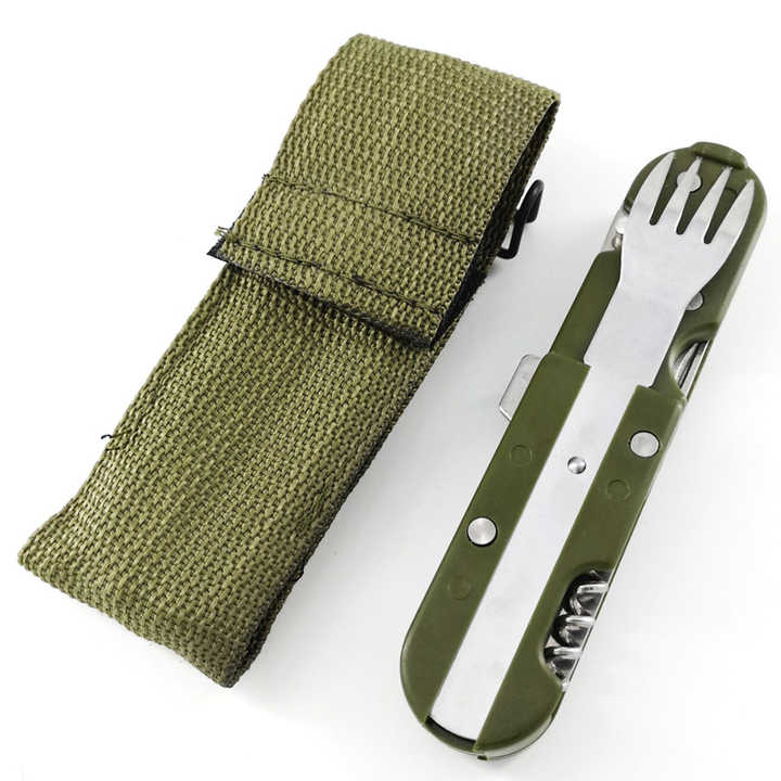 Portable Folding Stainless Steel Travel Utensil Set
