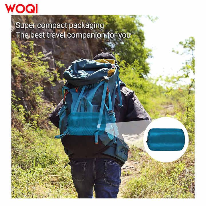 كيس نوم للتخييم من القطن والبوليستر للبالغين - WOQI Wholesale 3 Season Waterproof