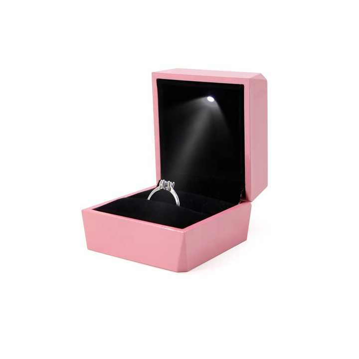 LED Lighted Necklace Ring Earring Gift Box Wedding.