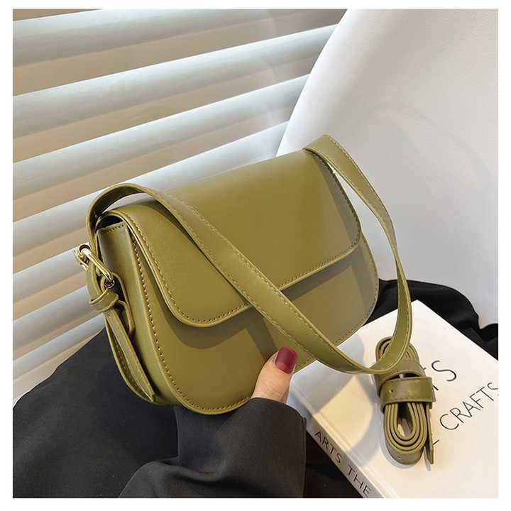 New Elegant Solid Color Women's Shoulder Bag