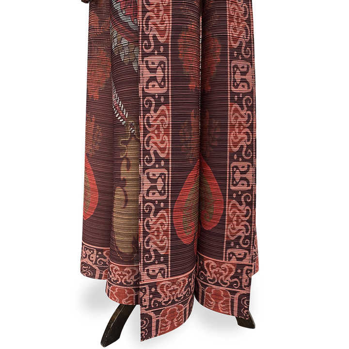 Miyake colorful pleated abaya