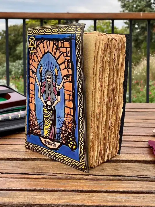 antique leather diary