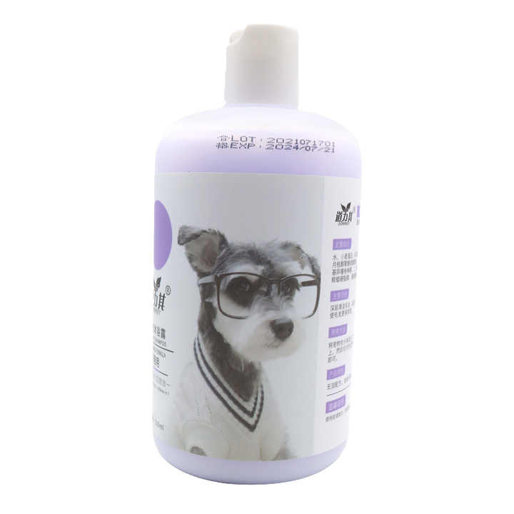 Pet shampoo and conditioner for dogs and cats. Cleaning tools.