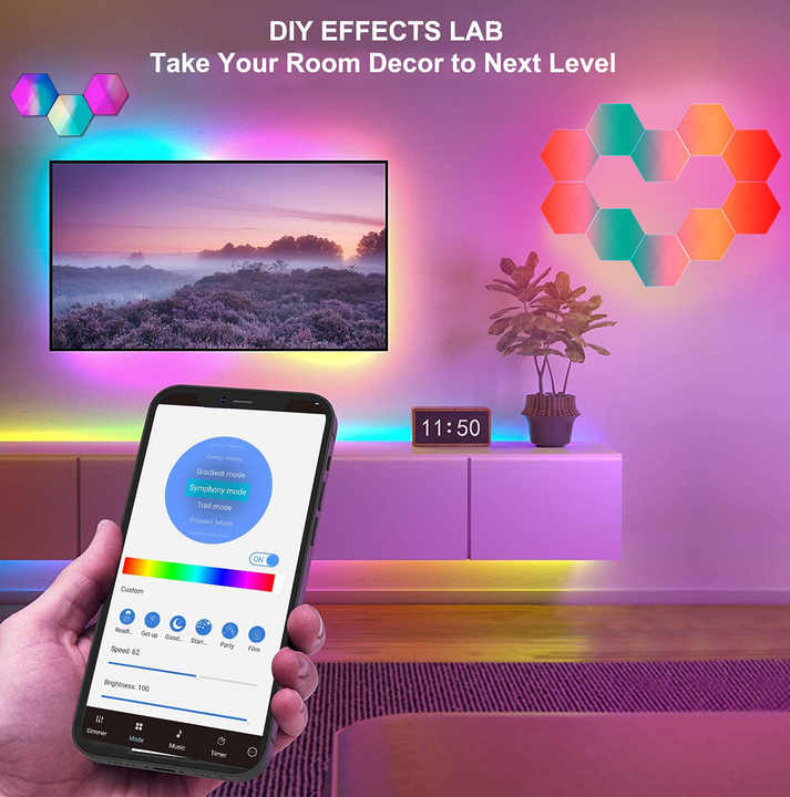 اضاءة حائط ذكية بألوان