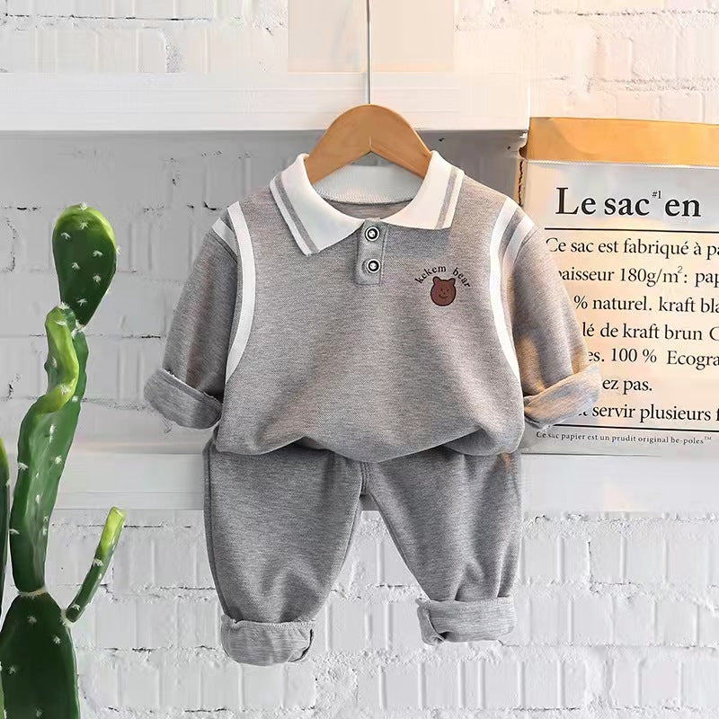 مجموعات ملابس للأولاد الصغار ، مطرزة بنطلون اولاد