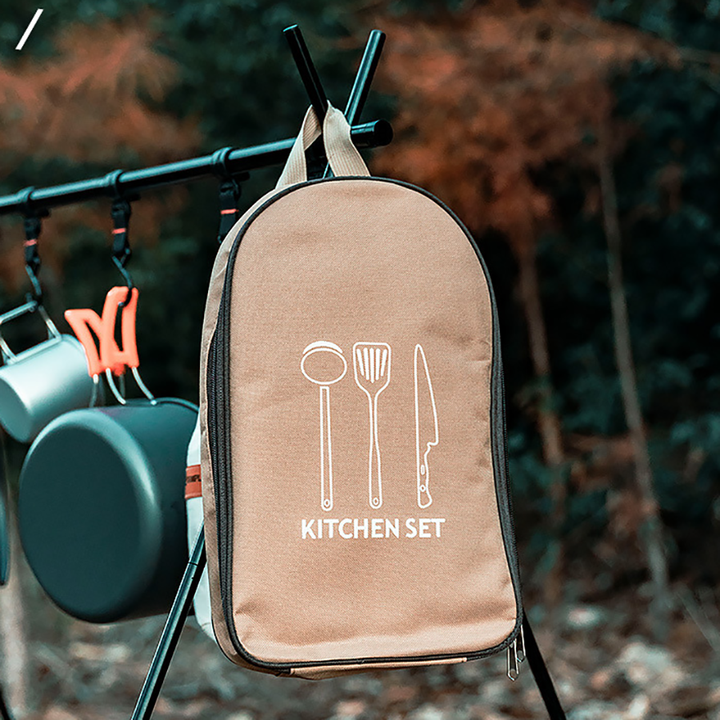 Outdoor Camping Kitchen Tools, Portable Cooking Utensil Storage Bag