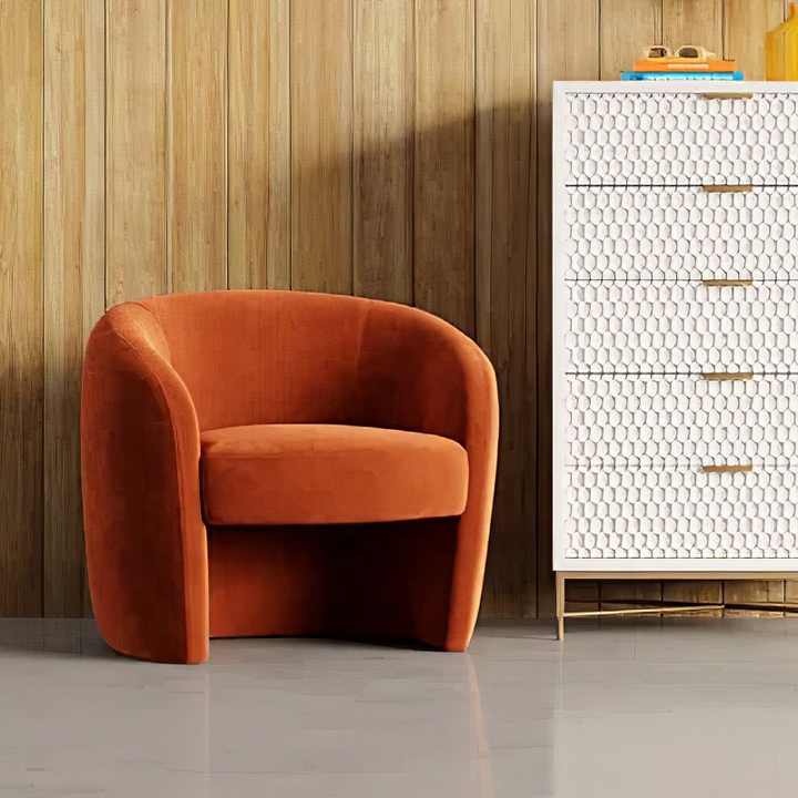 Comfortable sofa made of soft fabric