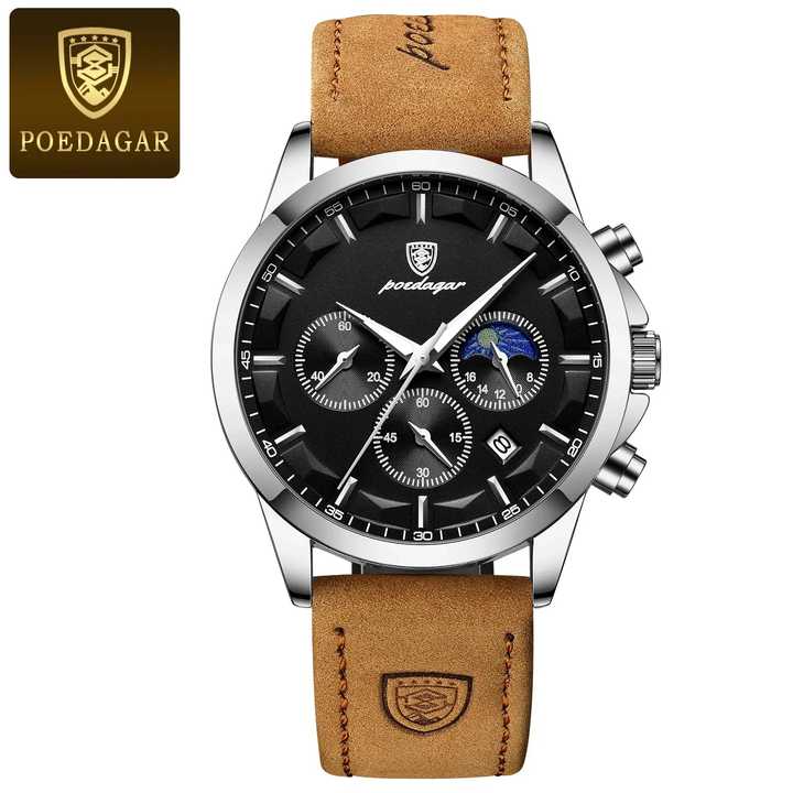 POEDAGAR Men's Quartz Watch Sports Water Resistant.