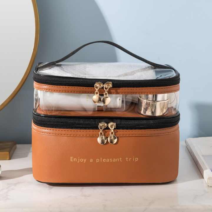 Double Layer Transparent Makeup Bag