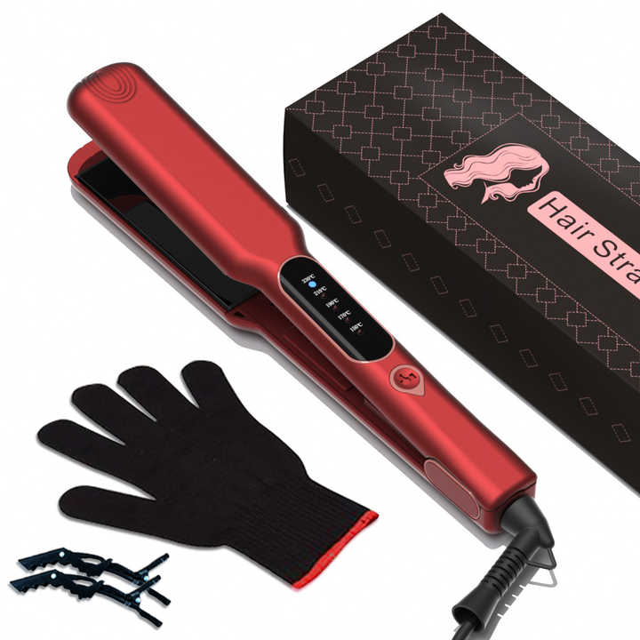 Dual-heat hair straightener