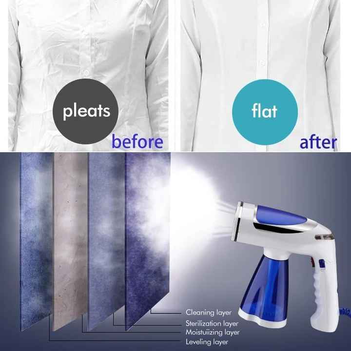 Handheld steam iron for clothes
