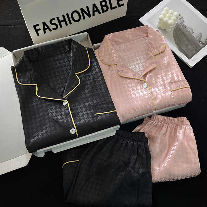 Men's 2-piece silk sleepwear