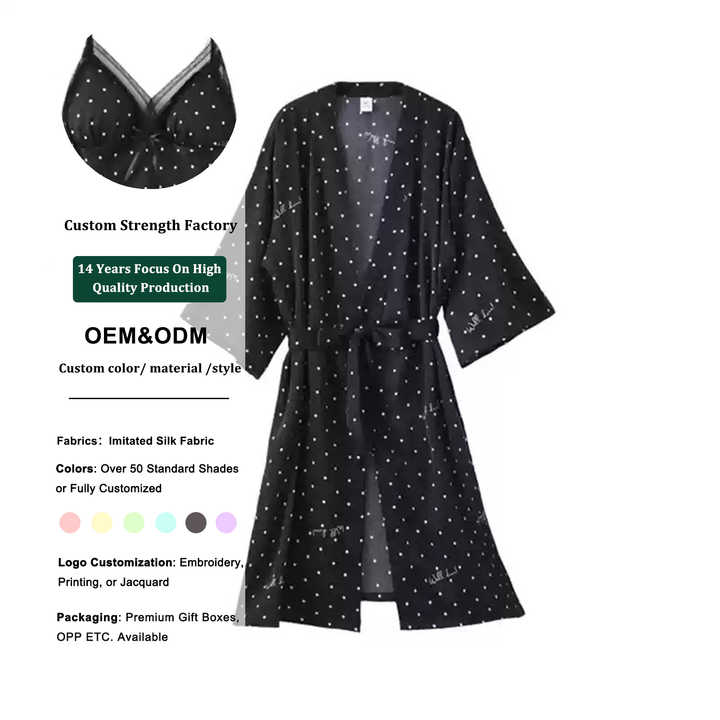 Women's New Five-Piece Imitated Silk Nightgown Suit Fashionable Home Wear with Smooth Nightdress for Sleepwearطقم نوم نسائي جديد مكون من خمس قطع من الحرير الصناعي، ملابس منزلية أنيقة مع قميص نوم ناعم لملابس النوم