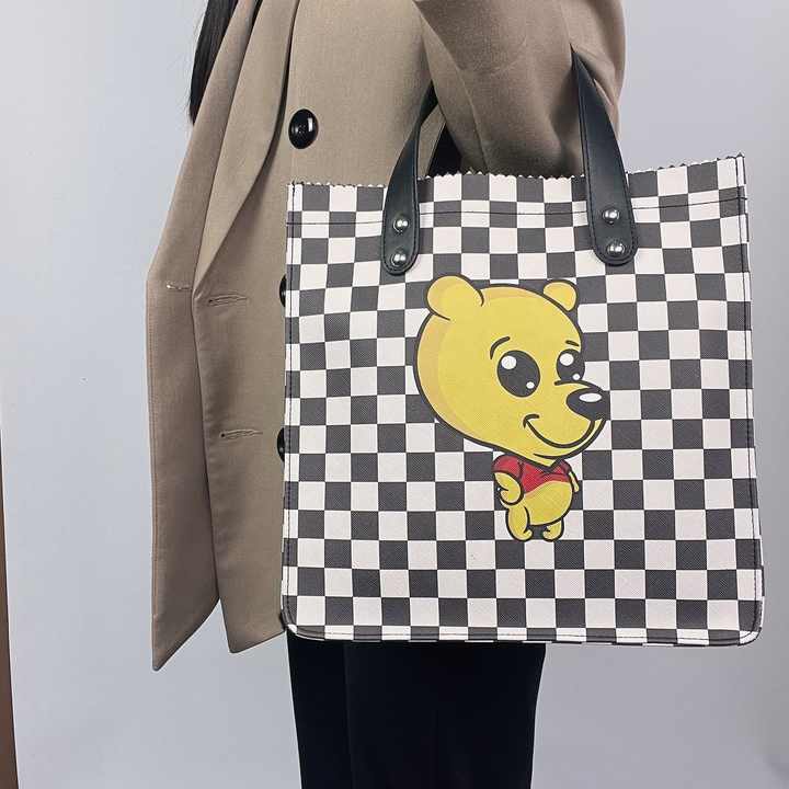 حقيبة نسائية جلدية مطبوعة عليها رسوم متحركة للفتيات الصغيرات مقاومة للماء