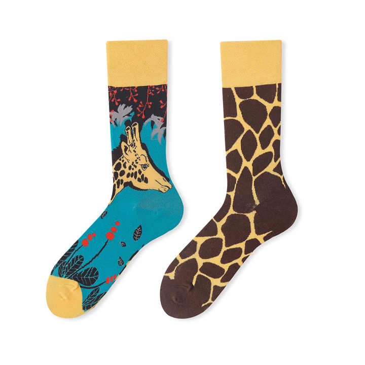 unny Cartoon Weed Pattern Socks for Men