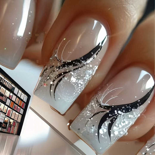 Short Ballerina Press-On False Nails with Short Artificial Nails