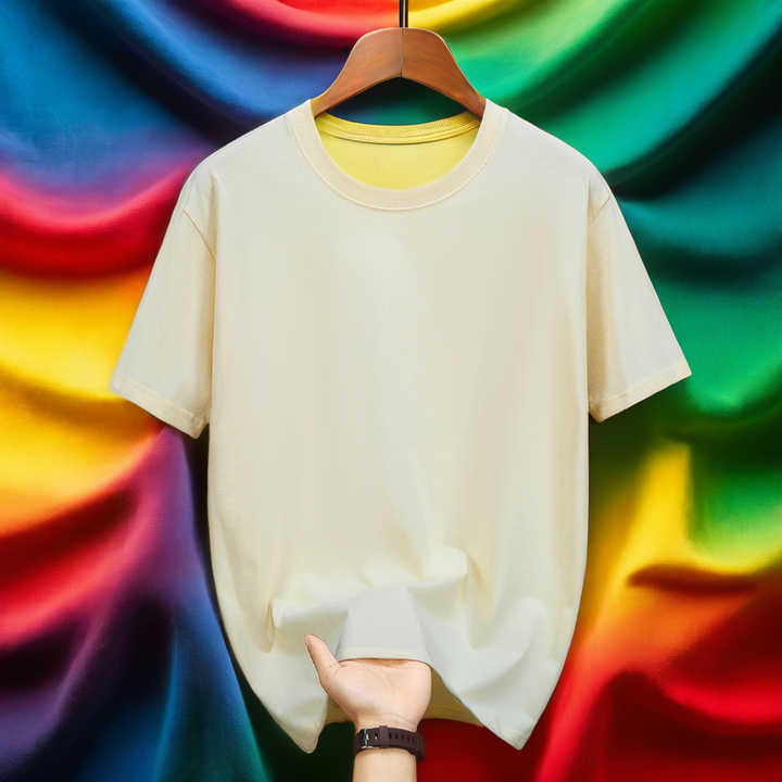 High quality 220gsm heavyweight men's T-shirt printing.