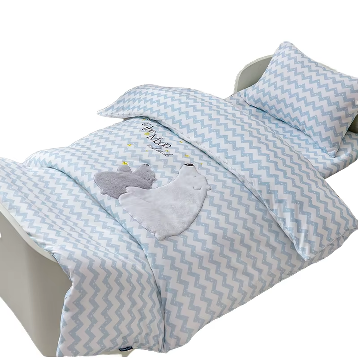 Sizes Baby Sizes Sheet Sets Cotton Knitted Quilt, Pillowcase, Mattress, Embroidered