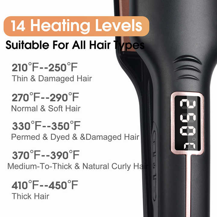 Infrared Wide Professional LCD Hair Straightener