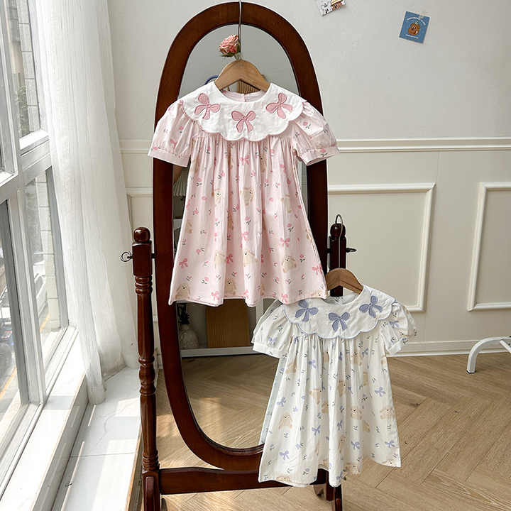 Private Label Embroidered Cotton - Girls' Summer Dress