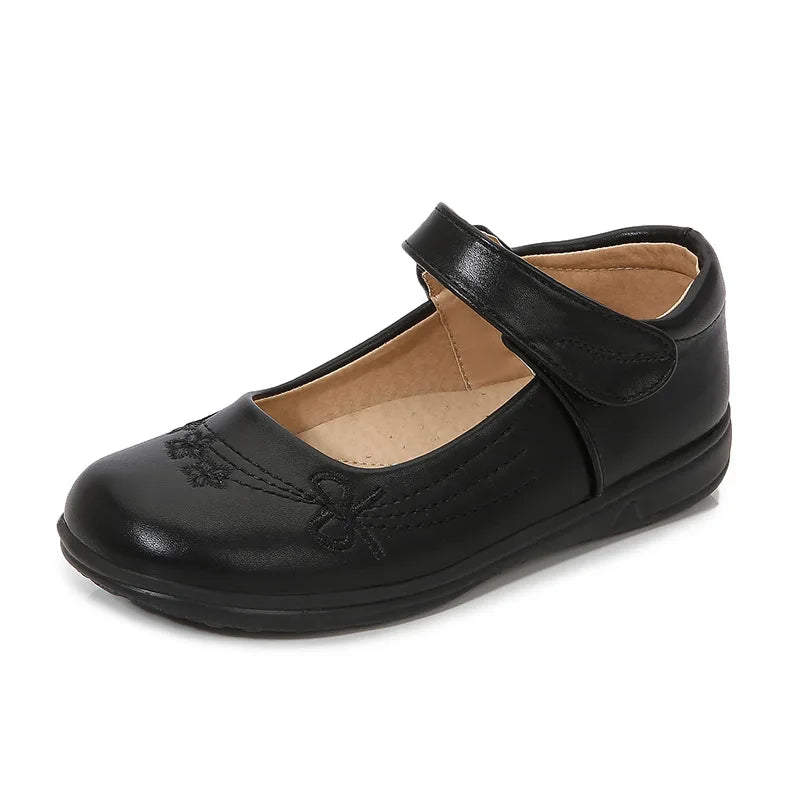 Girls' flat school shoes
