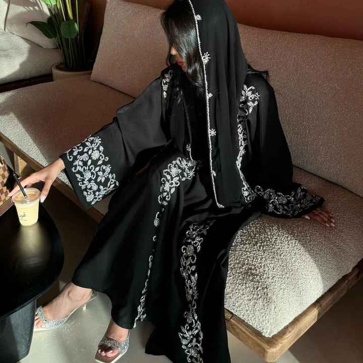 Black and gold abaya