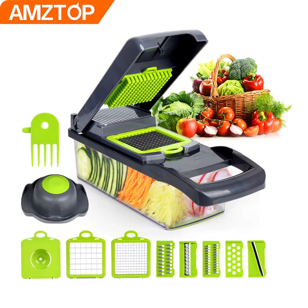 Vegetable and fruit slicer, cutting boards and equipment