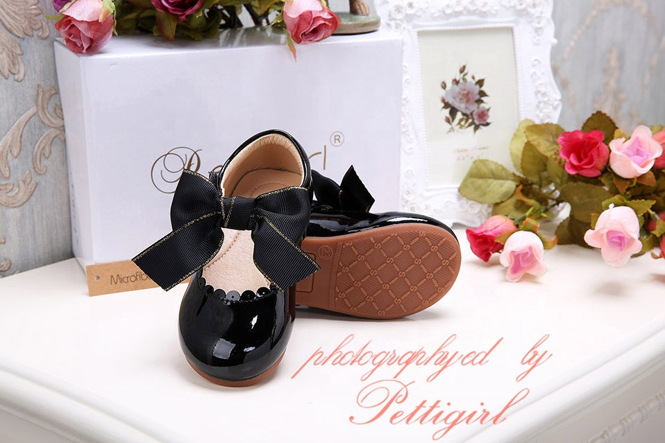 حذاء مسطح بنات سوداء