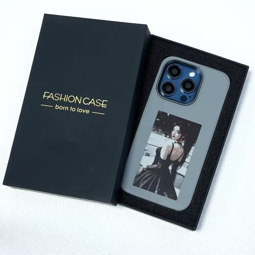 NFC  جديد 4 ألوان شاشة حبر E ذكي غطاء كمبيوتر لهاتف iPhone NFC 13 14 15 Pro Max - NFC New 4 Colors E Ink Screen Smart PC Case for iPhone NFC 13 14 15 Pro MaX