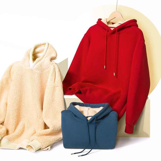 Men's open-neck shirts with a hood 