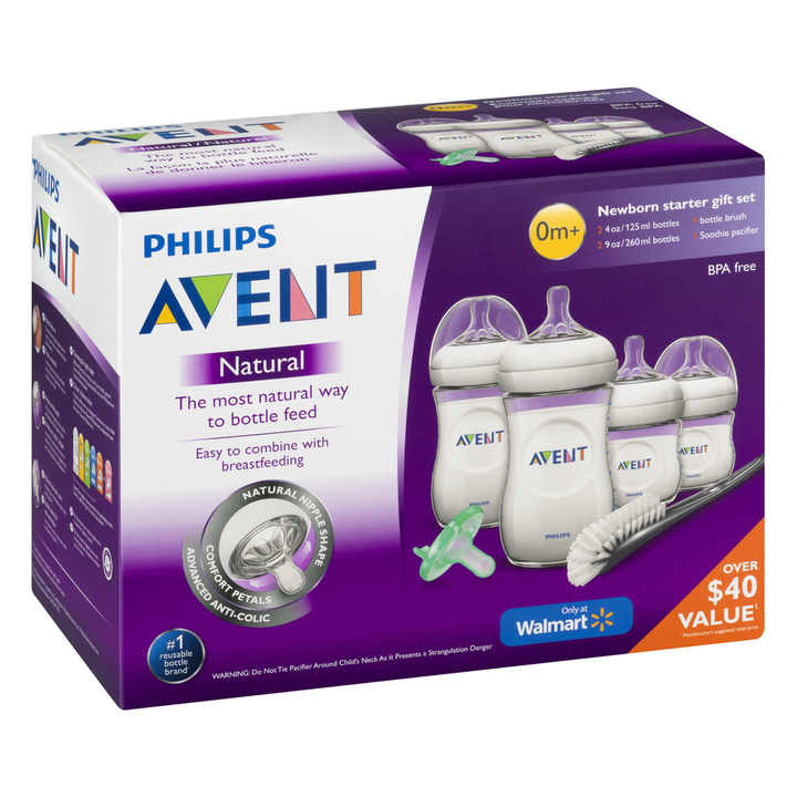 فيليبس أفنت زجاجة طفل طبيعية خالية من بيسفين لحديثي الولادة - Philips Avent Natural BPA-Free Newborn Baby Bottle