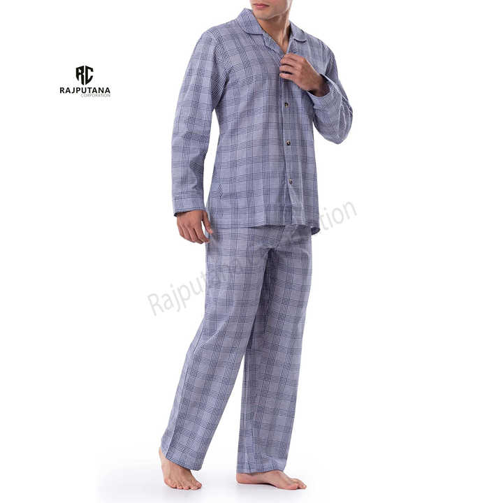 طقم ملابس نوم رجالي من الفلانيل | قميص . Men's Flannel Sleepwear Set | 100%