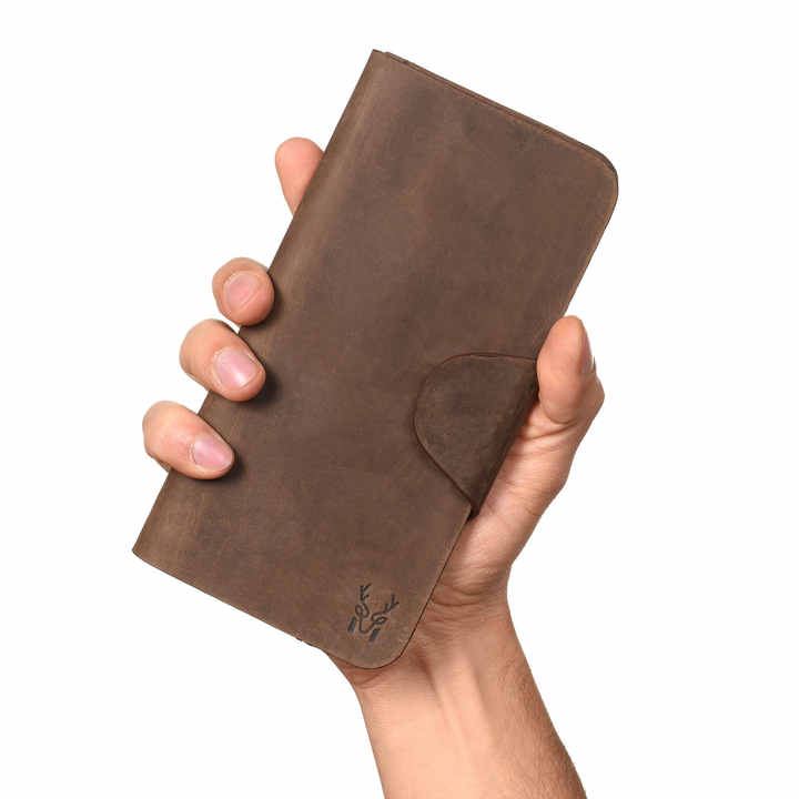 High Quality Genuine Leather Men's Long Wallet, 