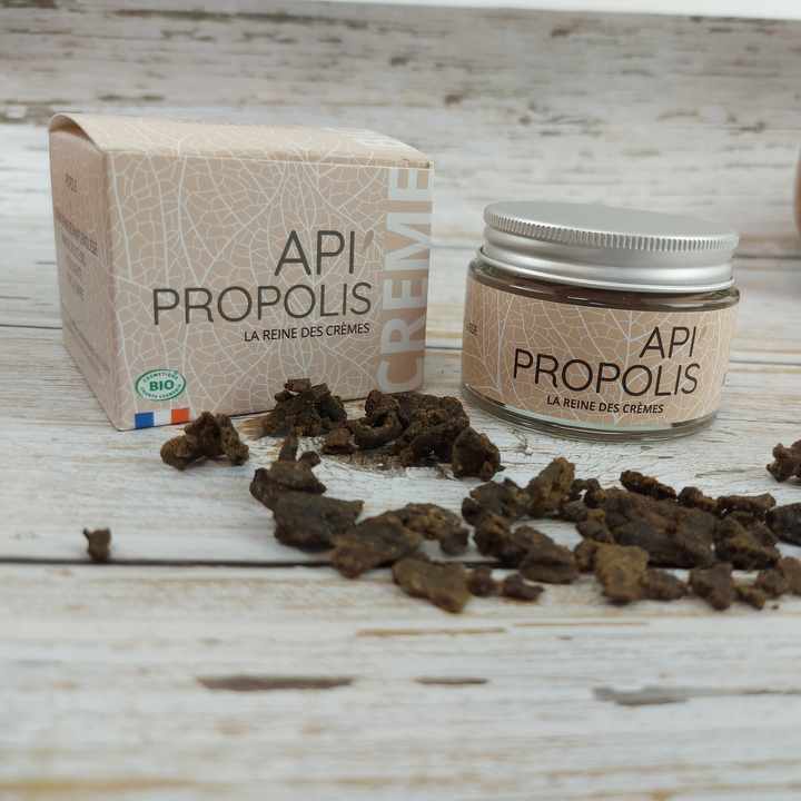 Made with Green Propolis - Dry skins - 50ml كريم الوجه العضوي Api'Propolis - طبيعي بنسبة 99% - معتمد عضويًا من Cosmos