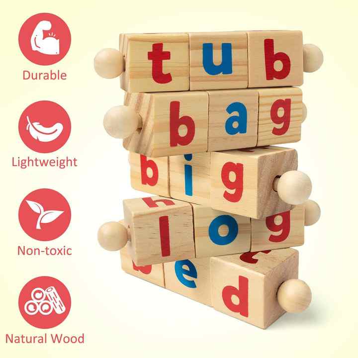 Wooden alphabet learning games 