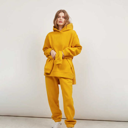 Two-tone hoodie and pants 