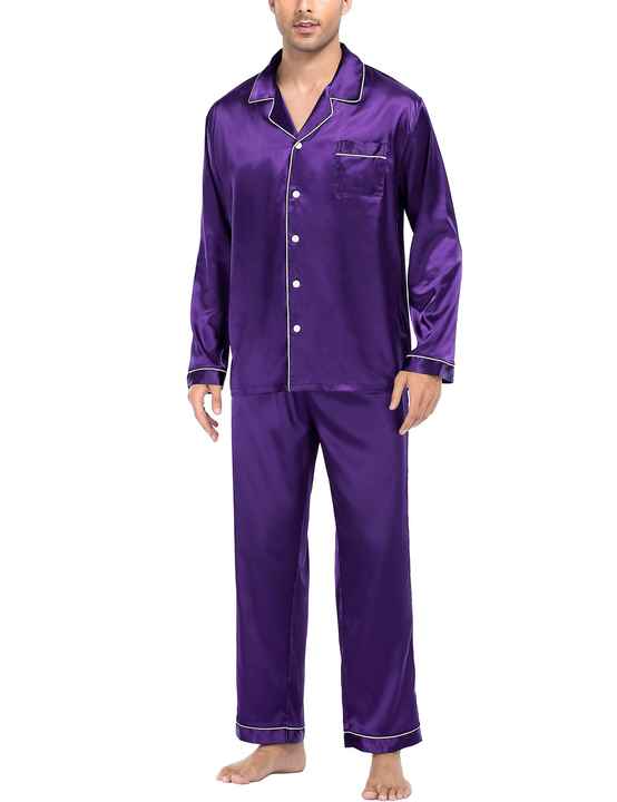 Men's soft long-sleeved sleepwear 